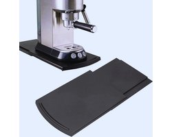 Uittrekbare Koffieplank Voor Keukenwagen - Zwart Schuifkoffiezetapparaat & Mat Voor Werkblad - Mobiele Standaard Voor Huishoudelijke Apparaten
