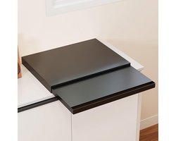 Uittrekbare Organisator Lade, Magnetron Oven Schuiflade, Koffiezetapparaat Stand Onder Oven Lade Plank, voor Keukenapparatuur (BLACK)