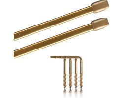 Uittrekbare Vitragestangen Set van 2 - Gordijnroedes voor Keukengordijnen en Bistrodoeken