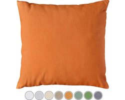 UITVERKOOP Sierkussens tuin: Qush Upper Orange| Vlekbestendig | Wasmachine | Waterbestendig | Kleurvast | Schimmelwerend l Babyproof | Wasbaar | sierkussens | werpkussens buiten