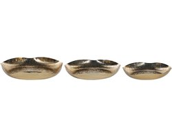UJUNG - Decoratief dienblad set van 3 - Goud - IJzer