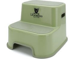 UkkieBoo Opstapje Groen - Volledige Onderkant Antislip Rubber - Tot 100KG - Geschikt voor Wc, Keuken, Badkamer, Ook voor Volwassenen