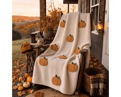 Ulisem - Halloween Fleece Dekbed Plaid 100x70 cm - Halloween Serie - Woondeken - 3D Pompoen Print - Zachte Flanellen Plaid - voor Bank Bed Reizen Woonkamer - Herfst Halloween Decoratie - Multicolor