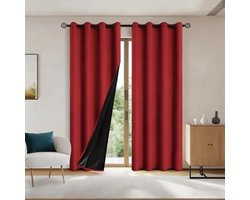 Ulisem - Verduisterende Gordijnen - Complete Lichtblokkering Slaapkamer - Thermische Isolatie - Geluidsreductie - Privacybescherming - Modern Raamdecoratie