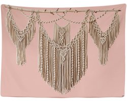 Ulticool – Foto van Macrame Touw - Print op Wandkleed - Tapestry Wanddecoratie - 200x150 cm - Groot wandtapijt – Poster