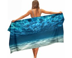 Ulticool - Oceaan Zee Stilte Rust Duiken Aquarium Strand - Handdoek Microvezel Sneldrogend Badlaken – 160 x 80 cm - Reizen Cadeau Travel Accessoires Sauna Sport Microfiber Decoratie Mannen Gadget Vrouw Populair Lichtgewicht Kleed Reis Strandlaken