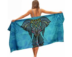 Ulticool - Olifant Bohemian Hippie Ibiza Style - Handdoek Microvezel - Sneldrogend Badlaken – 160 x 80 cm - voor Reizen Fitness Sauna Sport Spa Yoga - Reishanddoek - Microfiber Decoratie Doek - voor Man of Vrouw - Lichtgewicht Kleed Reis Strandlaken