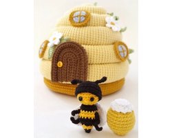 Ultiluxe® Haakpakket Bijenkorf met Bijen - 6 stuks - Complete DIY set - Crochet kit - Knutselset voor Kinderen of Volwassenen - Bijtjes - Groen/bruin