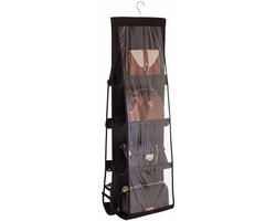 Ultiluxe® Hangende tassen organizer - Zwart - Handtas ophangkast - Opbergsysteem voor tassen - 105 x 35 cm - Opvouwbare handtassen opberger - Ophangsysteem - Hangende kast voor schoudertassen, crossbody tassen, tote bags