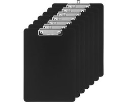 Ultiluxe® Klembord A4 formaat - 7 stuks - Documenthouder - Schrijfplaat - Bureau Accessoire - Klemmap - Kunststof - Metalen Klem - Zwart