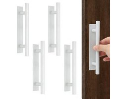 Ultiluxe® Meubelgrepen - 4 Stuks - Zelfklevende Kastgrepen - Deurgrepen - 13,3 x 2,3 cm - Meubelbeslag - Zonder Boren - ABS Kunststof - Wit