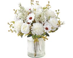 Ultra-Realistisch Rozenboeket 2 Stuks - Zijdezachte Kunstrozen in Zacht | Voor Bruiloft, Feest & Huisdecoratie | Onderhoudsvrije Keuken- & Woondecor | Verkleuringsbestendig