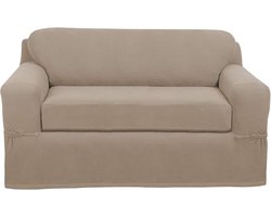 Ultra Zachte Meubelhoes Loveseat - 2 Stuks - Zandkleur