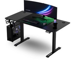 Ultradesk LEVEL V2 – Bureau voor Gaming, Home Office & Kantoor 140 x 68 cm – Groen – Elektrisch verstelbaar – Incl. XL Muismat & Accessoires