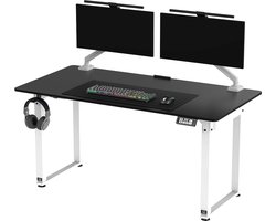Ultradesk UPLIFT – Elektrisch Verstelbaar Bureau – Zwart – Voor Gaming, Home Office & Kantoor – Zit/Stabureau met Kabelbeheer & Accessoires