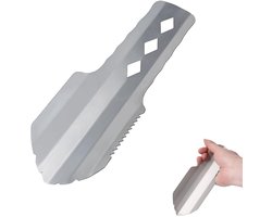 Ultralichte aluminium rugzakschep - Compact, draagbaar en multifunctioneel gereedschap met verlengde handgreep voor wandelen, kamperen en survivalkits (zilver)