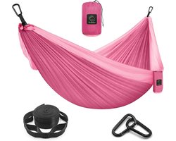 Ultralight Outdoor Hangmat met Ophangset - Draagbare Campinghangmat voor Trekking en Avontuur - Ademend en Comfortabel 275x140 cm