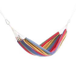 Ultranatura Hangmat Bali - 210 x 150 cm Ligoppervlak - Ligmat - Tweepersoons Hangmat - Hangmatten zonder standaard - Schommelbed - Max. 150 kg - Regenboog