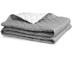 Ultrasoon gewatteerd bedsprei 220x240 cm Grijs en Wit