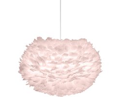 Umage Eos Medium hanglamp light rose - met koordset wit - Ø 45 cm