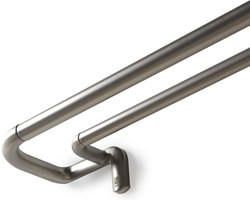 Umbra gordijnroede Twilight double 1,9 cm - 122 - 234 cm - Nikkel