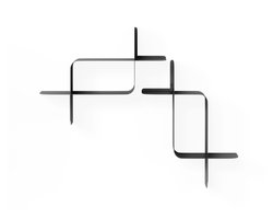 Umbra Montage metalen wandplank, Set van 2