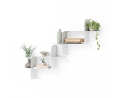 Umbra Montage metalen wandplank, Set van 2