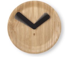 Umbra Time Flow Wandklok - hout/zwart - Ø 30.5 cm