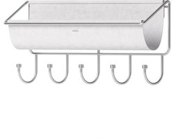 Umbra Wandopberger 5 haken en postvak grijs