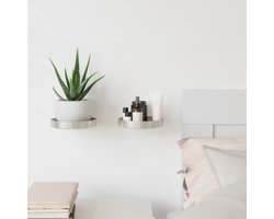 Umbra Wandplank 'Perch' Set van 2 stuks, kleur Nikkel