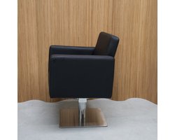 UMI Kappersstoel - Zwart - Vierkant - 5 jaar garantie - in hoogte verstelbaar - 360 graden