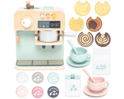 UMU® Houten Kinder Koffiemachine – Espressomachine - Koffiezetapparaat - Keuken speelgoed - Perfect Speelkeuken Accessoire voor Peuters & Kleuters - vanaf 3 jaar
