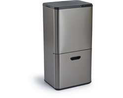 Umuzi Cleaning Prullenbak 63L - Sensor - Metal Grey - 30,5x41x78cm