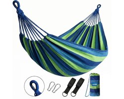 UNBOX Extra brede - Hangmat 2 Persoons - Hangmat met Spreidstok - Weerbestendig - 200cm x 180cm - Incl. Hangmat Bevestiging