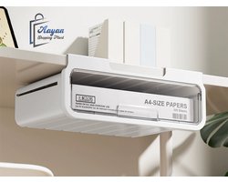 Under desk drawer opbergbox voor bureau–wit–bureau organizer lades–bureau organiser–Bureau organizer–bureau gadgets–bureau accessoires–bureau accessoires organizer–77406