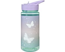 Undercover drinkfles vlinders 500ml - kleurrijke kinderfles met rietje.