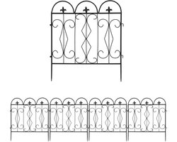 unho Metalen Decoratieve Tuinomheining - Buiten Gecoate Tuinrand Afbakening Landschapsdraad die Piket - Dierenbarrièrehek voor Tuin Patio Bloembed