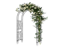 unho metalen tuinboog trellis - decoratieve buiten prieel boog - bruiloft boog frame voor paden ingangen klimplanten