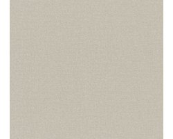 Uni kleuren behang Profhome 387444-GU vliesbehang hardvinyl warmdruk in reliëf licht gestructureerd in used-look mat beige taupe grijs 5,33 m2