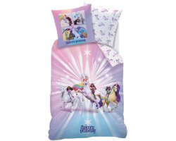 Unicorn Academy Dekbedovertrek Stars - 140 x 200 + 63 x 63 cm - Katoen