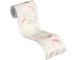 "UNICORN" EENHOORN BEHANGRAND | Kinderkamer - roze wit zilver glitter - A.S. Création Only Borders 11