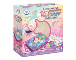 Unicorn Knutselen voor Kinderen - Schilder- en Modepakket met Sieradendoosje, Inclusief Tekenpakketten, Stickers en Pixelpakketten