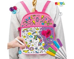 Unicorn Rugtas Kleuren - DIY Knutselpakket - Magic Colouring - Modepakketten - Speelgoed voor Meisjes 4 Jaar - Joya Creative