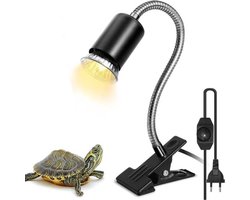 UniEgg® Warmtelamp reptielen dimfunctie zwart - lange levensduur - duurzaam - keramiek - E27 UVA + UVB Hot Lange spotlamp - stevige clipje - geschikt voor bulbs