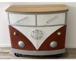 Uniek dressoir / Kast in Retro Bus T1-Look Hout