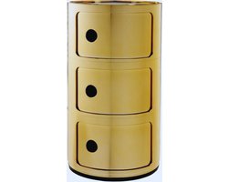 Unieke Gouden Kunststof Opbergbox - 32x32x58.4 Cm | Praktisch & Stijlvol