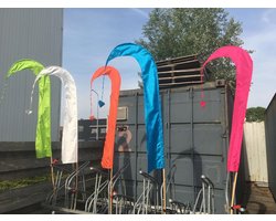 Unieke handgemaakte Bali/Ibiza decoratie - in diverse kleuren - 3 meter!