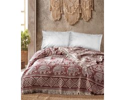 Unieke Katoenen Sprei met Patroon - Oeko-Tex Gecertificeerd