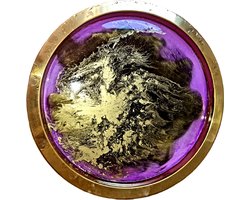 Unieke Messing Dienblad Resin Epoxy Ø 38 cm