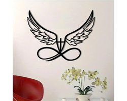 Unieke Metalen Wanddecoratie met Abstracte Engelenvleugels voor Huis en Tuin